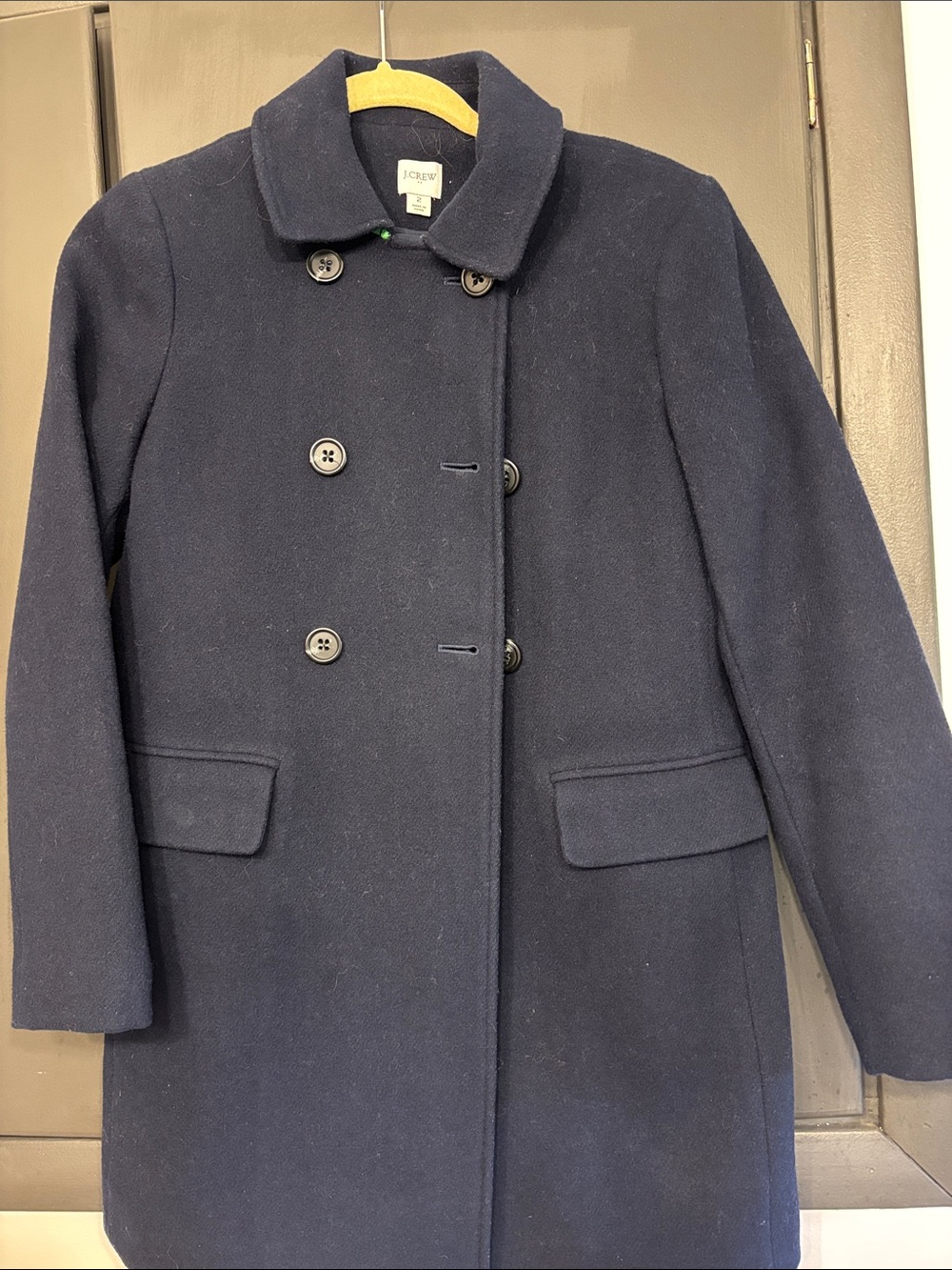 J. Crew Navy Wool Double-Breasted Pea Coat